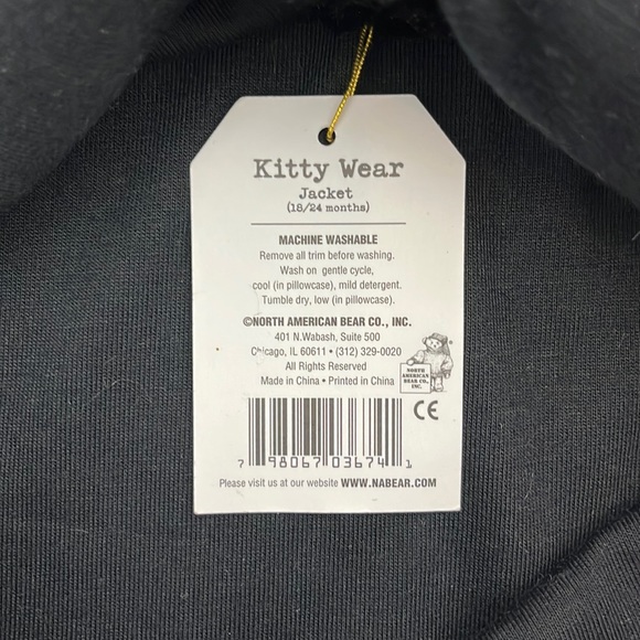 Fuzzy Wear Kitty Jacket Long Sleeve Button Up Black Size 12 - 18 M - Picture 5 of 10